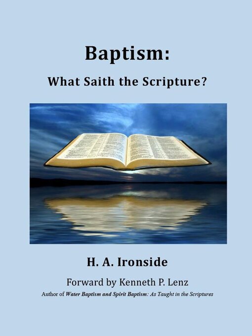 Title details for Baptism by H. A. Ironside - Available
